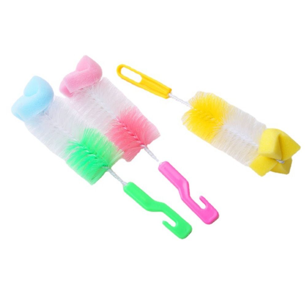Clean Tool 360 Degree Baby Bottle Brush Plastic Handle Practical Cup Brush Durable Multi purpose Sponge Cleaner Glass Teapot