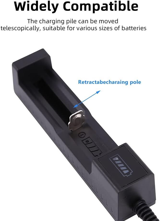 Avatech 18650 Battery Charger Universal Smart USB Chargering for Rechargeable Lithium Battery Charger Li-ion 18650 26650 14500 17670. 