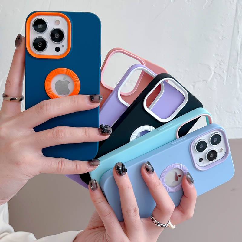 Luxury Soft Silicone LOGO Hole Phone Case For iPhone 13 Pro 12 11 Pro Max XR X XS 7 8 Plus Camera Bumper Shockproof Candy Cover. 