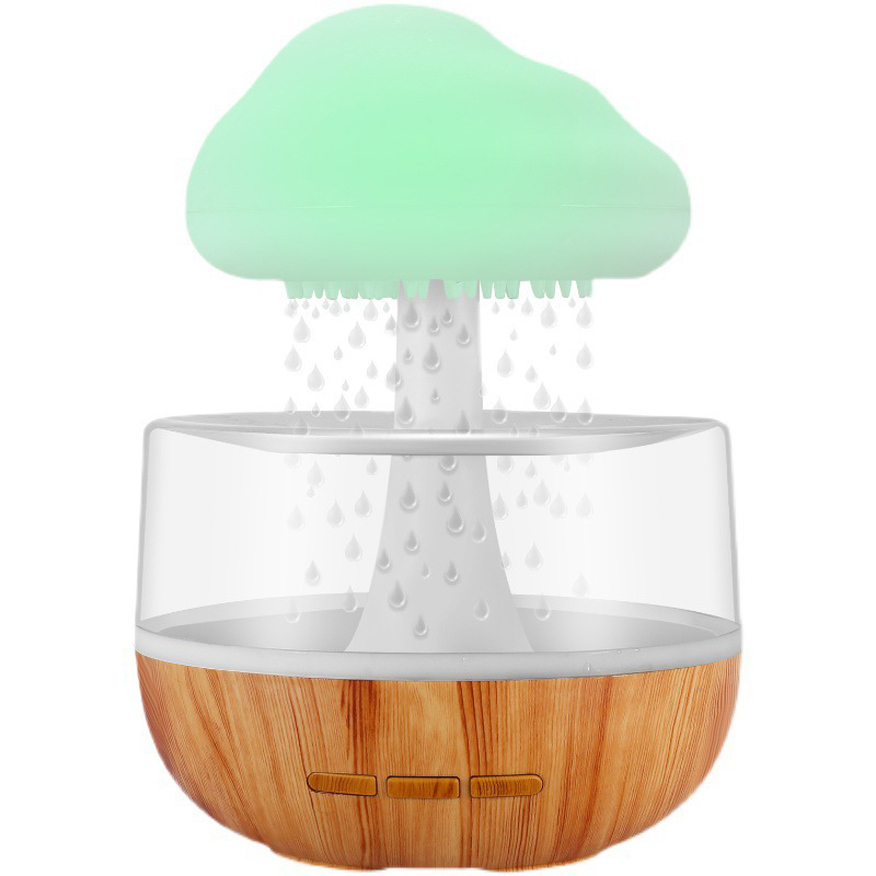 Rain Cloud Humidifier Mushroom Essential Oil Diffuser Cloud Humidifier Rain Drop Baby Air Humidifier Colorful Lamp. 