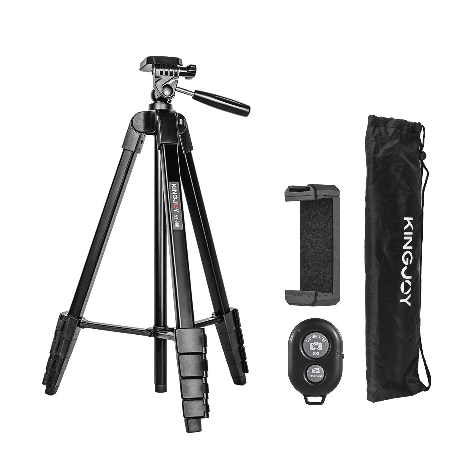 KINGJOY VT-688 675-inch Tripod Stand Desktop Tripod Stand - black