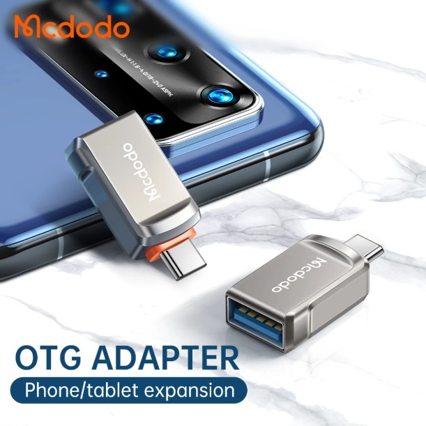 MCDODO USB-A 3.0 to Type-C Fast Transmission OTG Adapter for ,mcbook,i-pad.other Type Divice Dark Grey