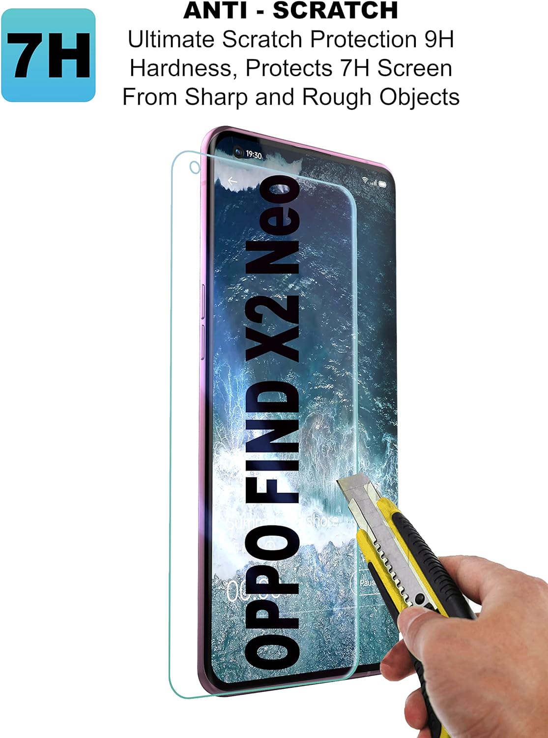 Oppo Find X2 Neo One Minute Series Premium UV Screen Protector with Edge to Edge Full Coverage. 