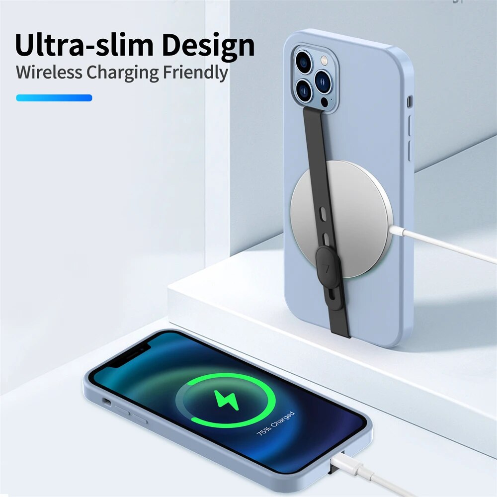 Silicone Cell Phone Loop Strap Reusable Hand Finger Holder C-shaped Clip Finger Phone Grip Fit 4.7-6.5 Most Smart Phone Case. 