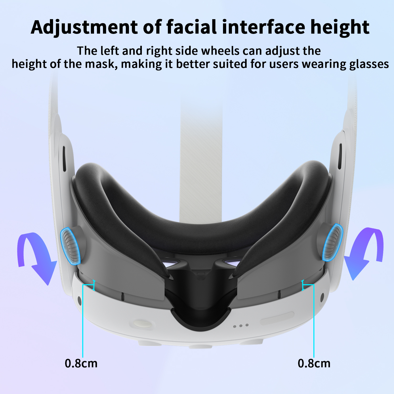 RGEEK Facial Interface Mask For Meta Quest 3 Air Circulation Face Cover With Cooling Fan VR Headset Replacement Accessories. 