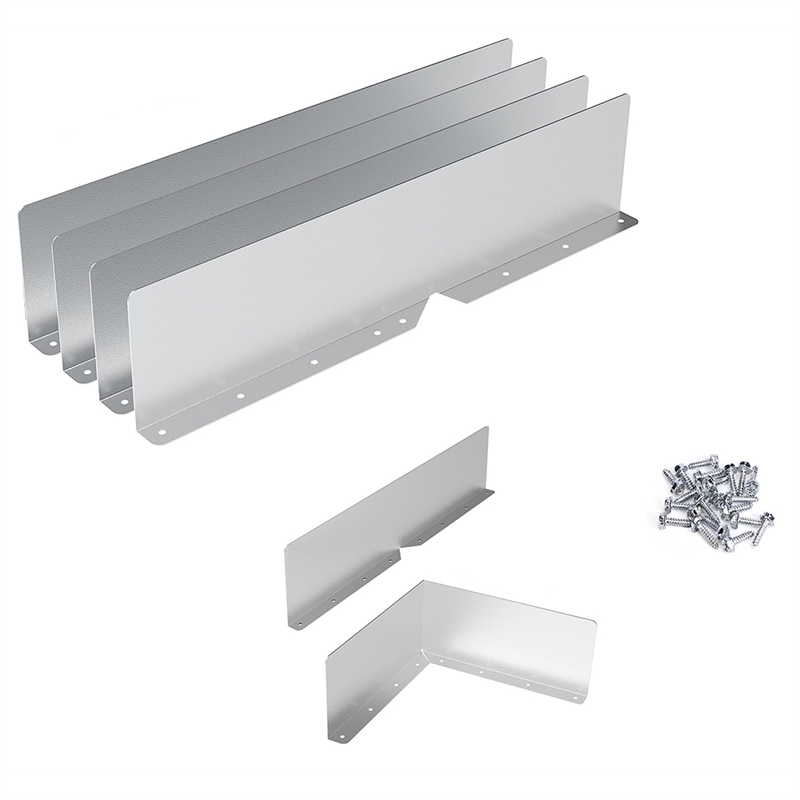 6 Pcs Gutter Valley Splash Guards,Rain Gutter Valley Roofing Gutter Guards, Diverter Roof Rain Diverter For House Easy Install Easy To Use Silver