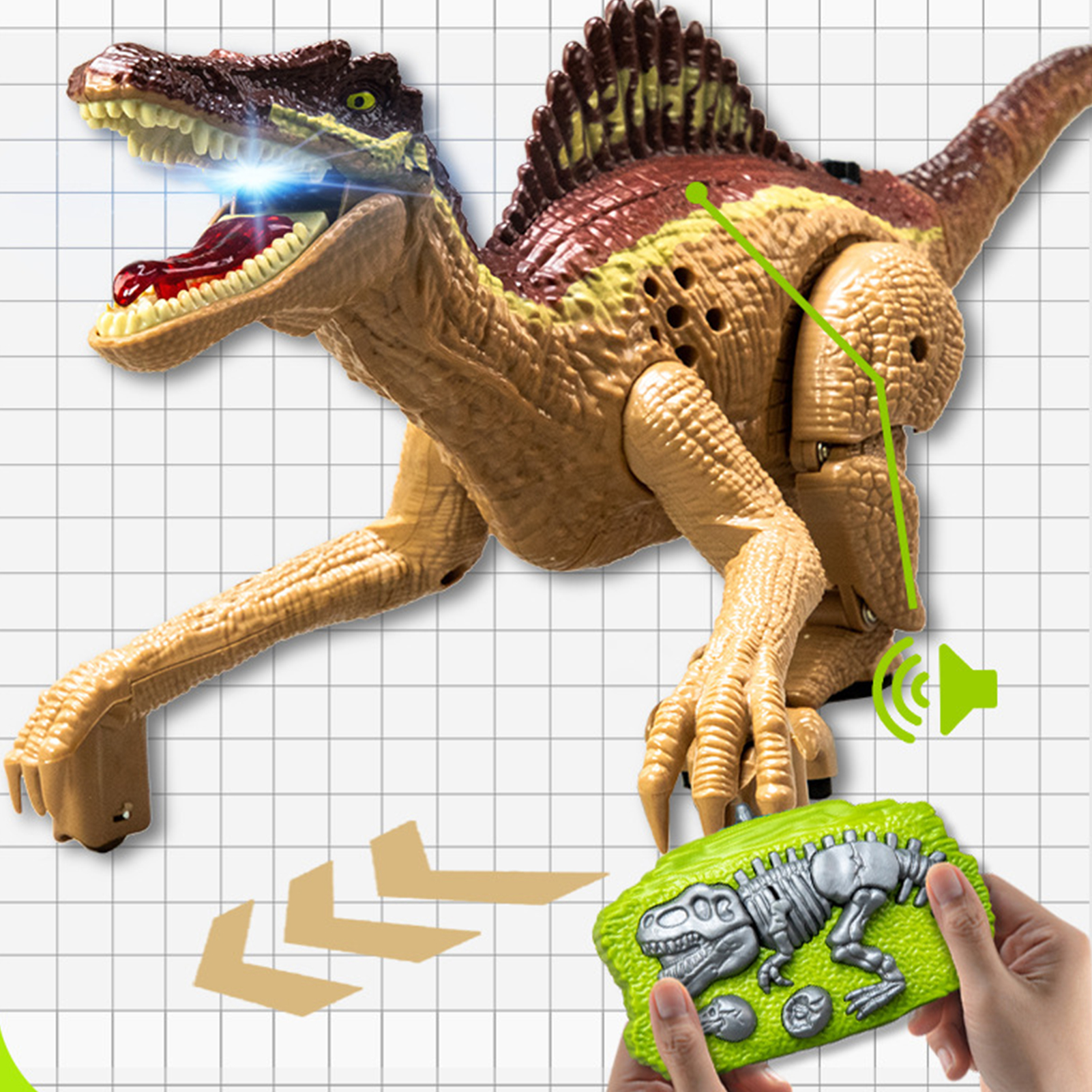 Intertive Dinosaur Toy with Infrared Technology Intertive Rc Dinosaur Toy istic Spinosaurus Model with ng tion Fun Educational Remote Control Dinosaur for Kids Perfect Birthday for Boys. 