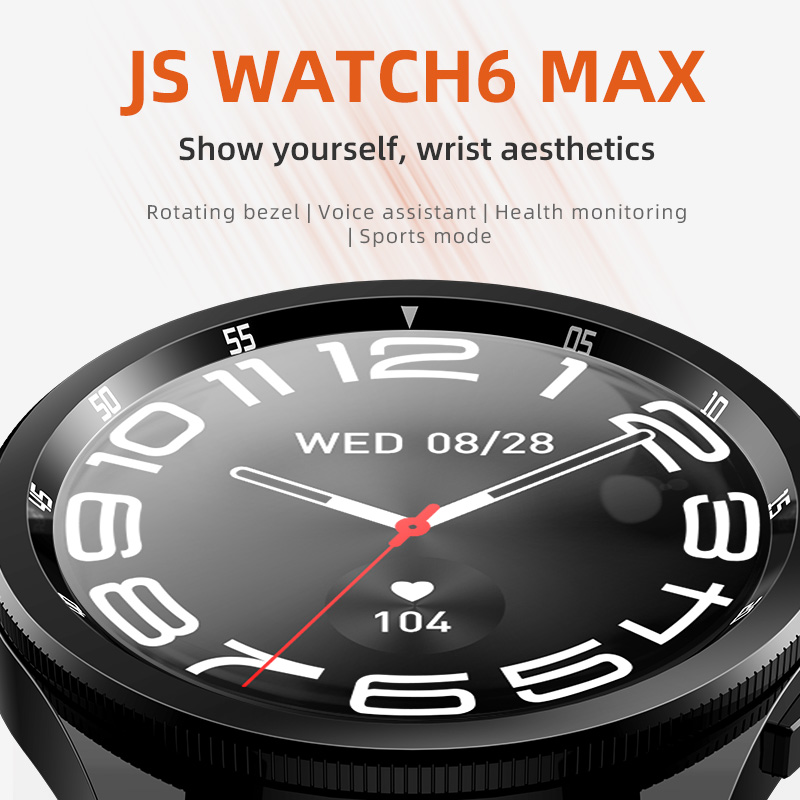 JS Watch 6 Max AMOLED Smart Watch Rotating Bezel 1.43 Inch Dual Buttons Men Bluetooth Wireless Charging Smartwatch Sports Women. 