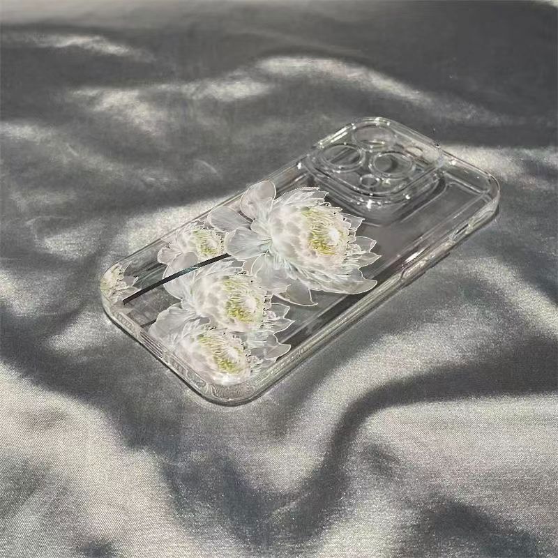 Dok Bua Kao Phone Case Applicable OPPOReno10pro Space Shell A1pro Transparent Findx6/A58x/57. 