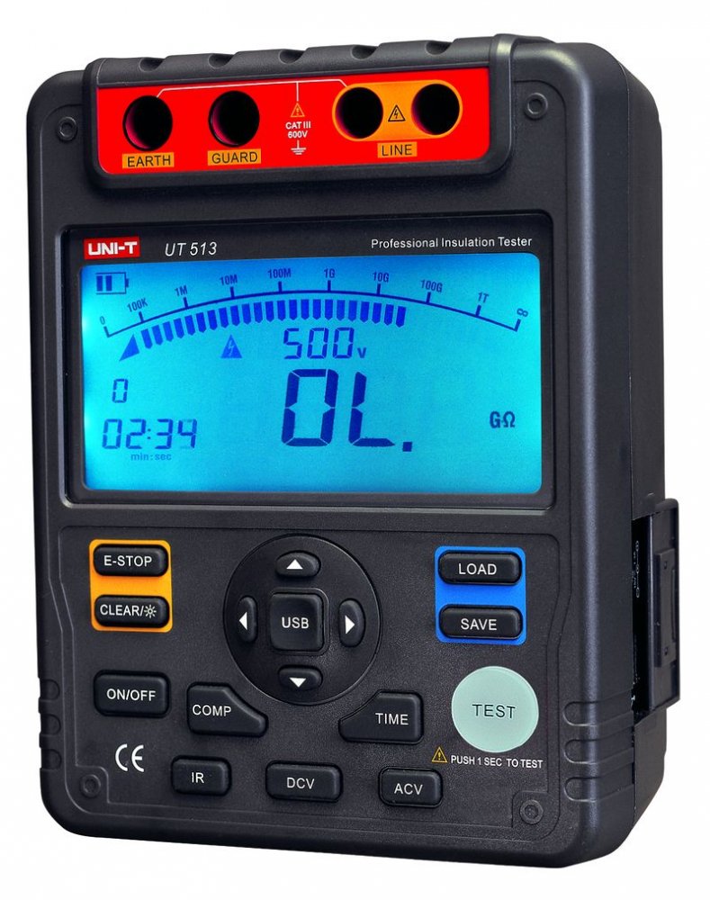 UNI-T UT513A Insulation Resistance Tester 5kV, USB Interface - Kings Trading