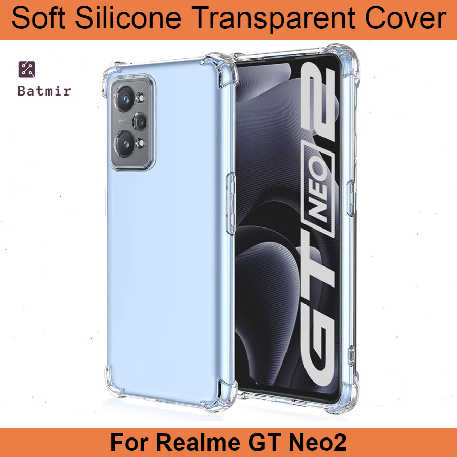For Realme GT Neo2 Transparent Cover TPU Soft Flexible Airbag Transparent Silicone Case | Back Case Cover For Smartphone