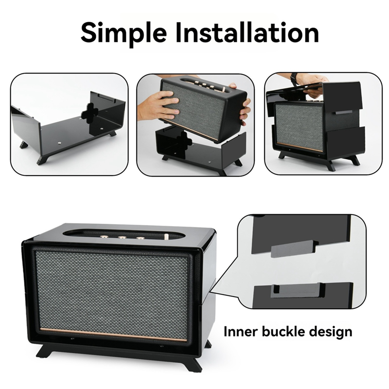 Retro Acrylic Desktop Display Stand for Acton III Bluetooth Speaker Organize and Showcase. 