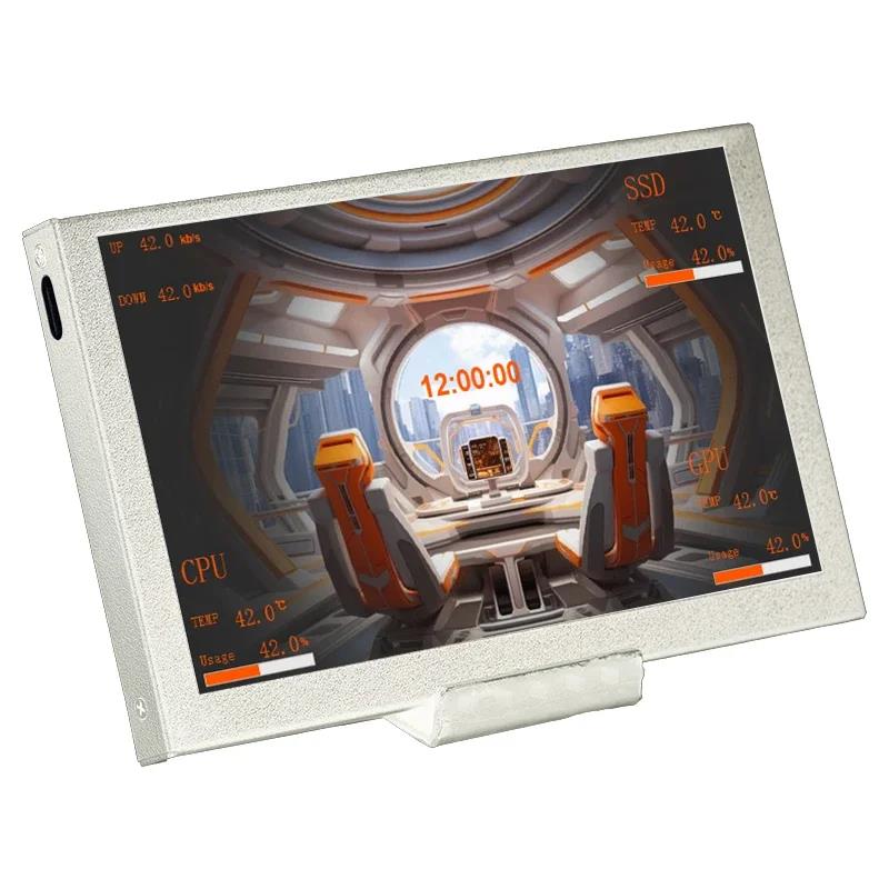 5inch IPS TYPE-C Secondary Screen Computer LCD Display for Mini PC Case 800x480 CPU GPU RAM HDD USB Monitor Freely AIDA64. 