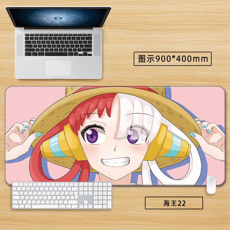 One Piece Mouse Pad Oversized Male and Female Anime 2D Esports Game Zoro Computer Keyboard Desk Pad. 