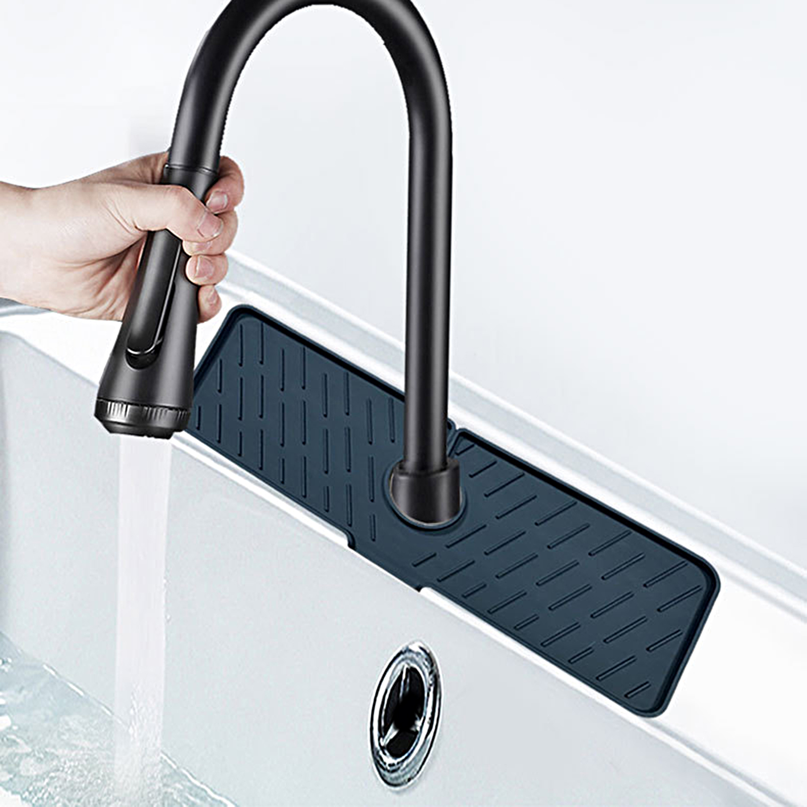 Faucet Drain Pad Quick Dry Water Splash Protective Mat Kitchen Sink Protector. 