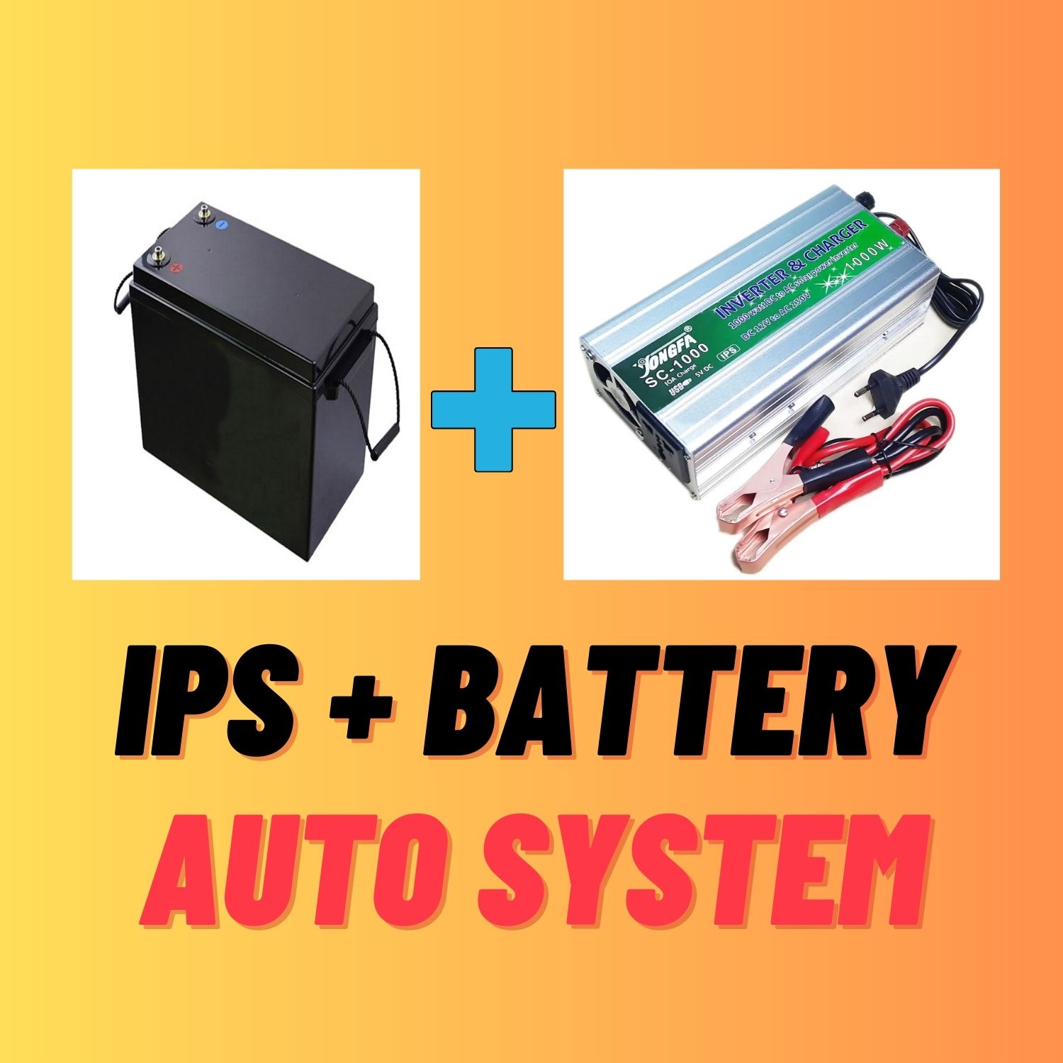 IPS + 180Ah dry battery. (Auto line change) IPS with battery