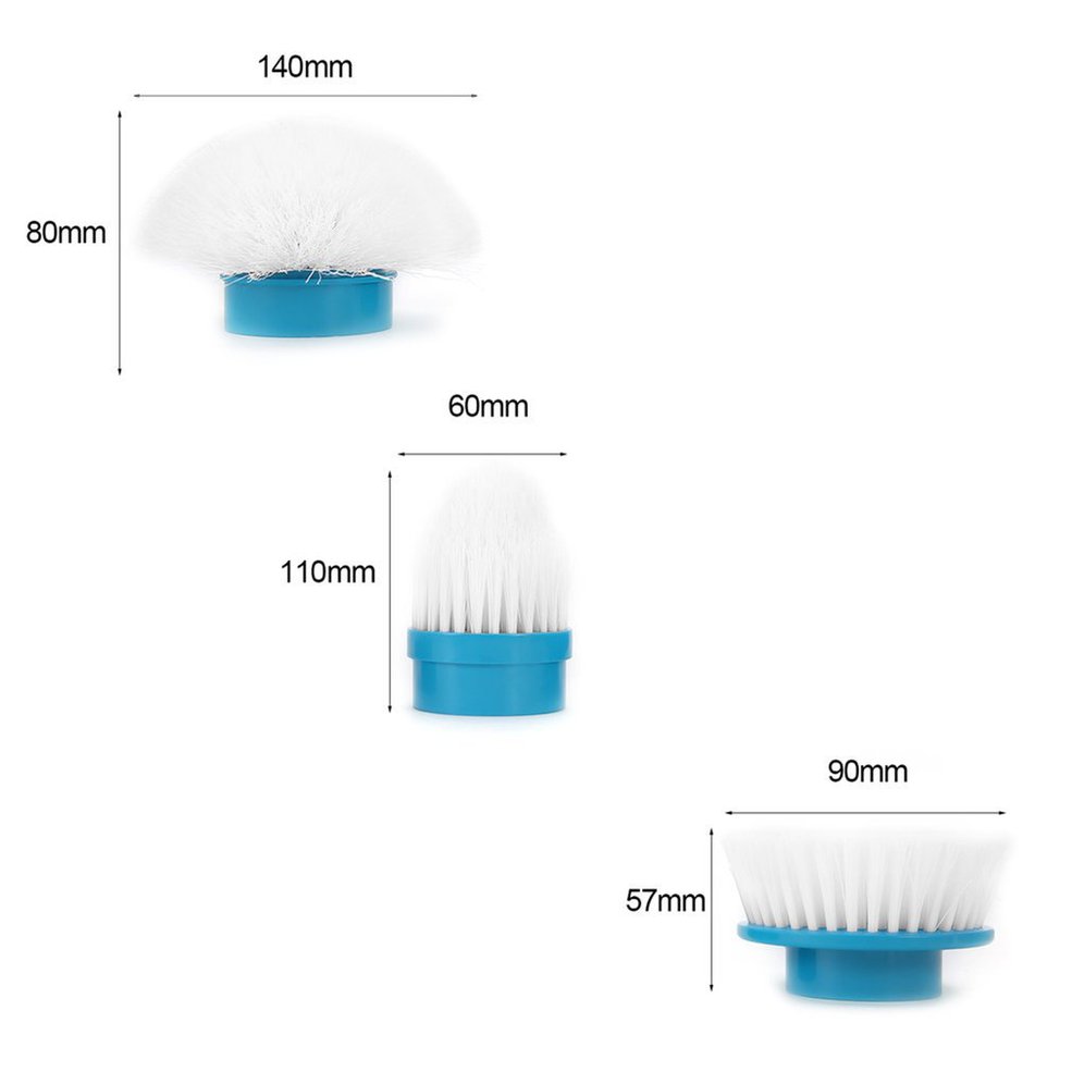 Turbo Scrub Electric Cleaning Brush Head Set 3 Heads For Multi-Purpose Uses. 