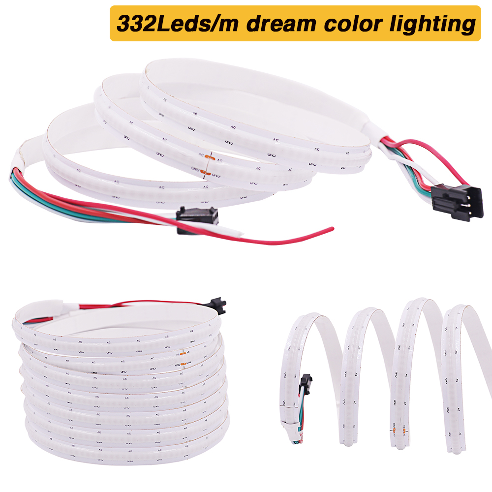 DC 5V USB Bluetooth APP SK6812 RGB COB Strip 332Leds/M TV Background Lamp Dream Color Flexible Ribbon Tape Rope LED Light. 