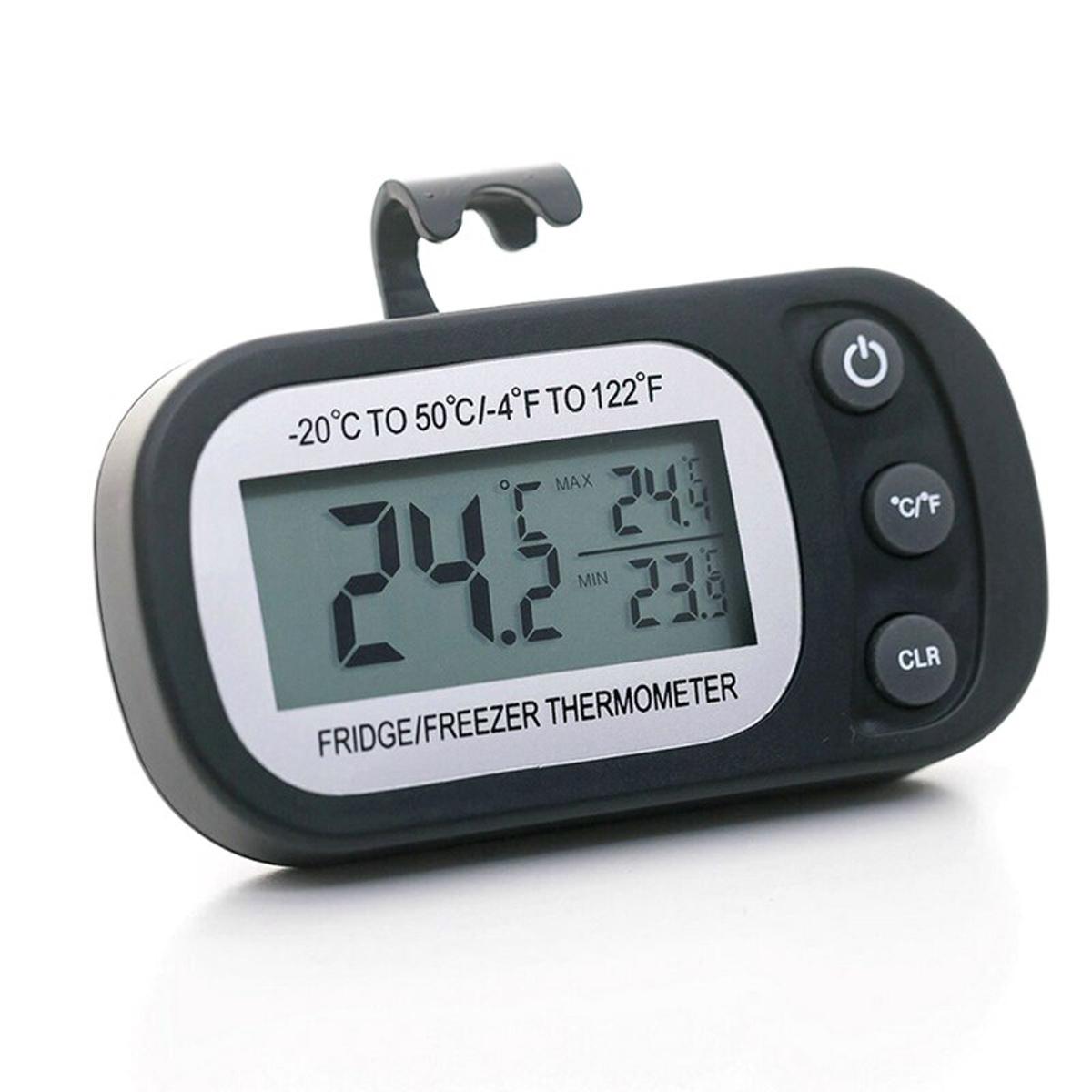 Electronic Dil Refrigerator Thermometer LCD Screen Fridge Freezer Anti-humidity Tature With High & Low -20°C To 50°C