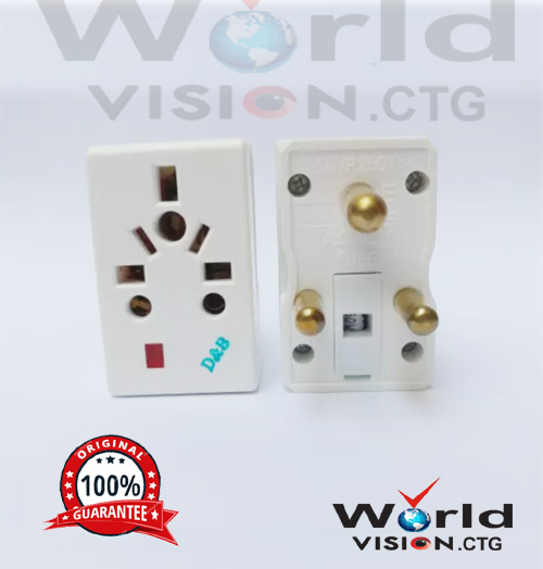 Multi Plug (15AMP)  With Fused 3 Pin Round Heavy duty Professional. 