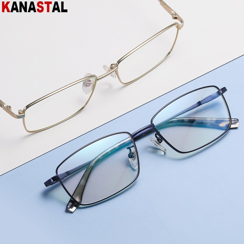 en's Light ng eading lasses ew ure itanium Eyeglasses Frame yopia resbyopia rescription Lens Opts Eyewear. 