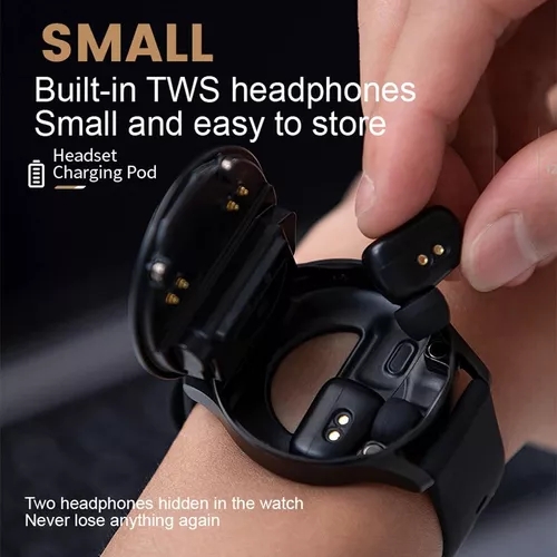 X10 2 In 1 Smart Watch With Earbuds With 1.39'' AOMLED Touchscreen NFC Function Heart Rate Blood Pressure Monitor For Men Women. 