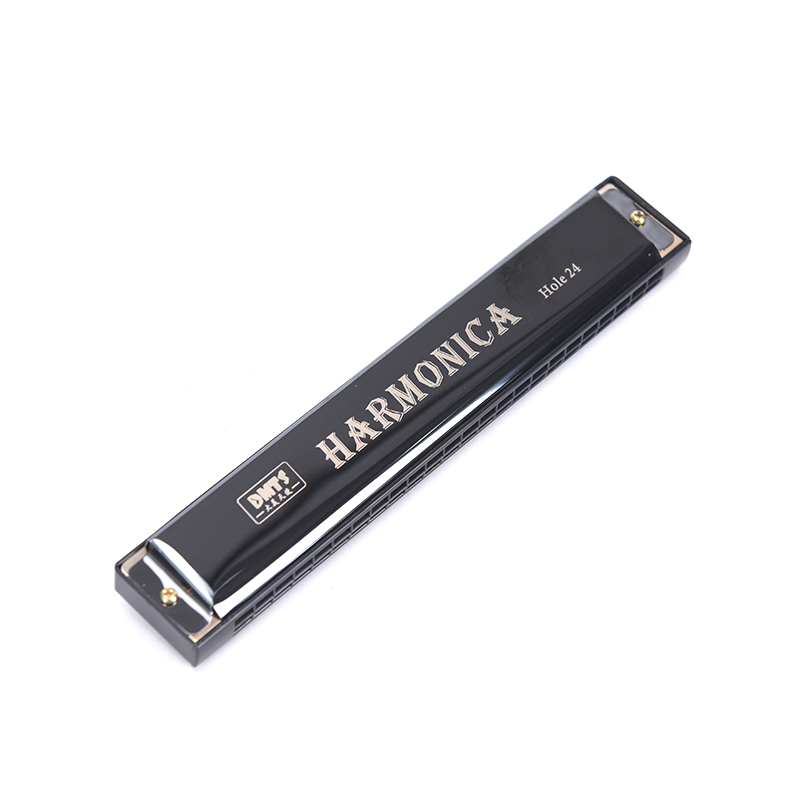 24 Hole Key Of C Play Harmonica Tremolo Harmonica Mouth Organ Double Row Blues. 