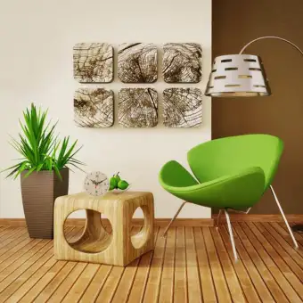 Small Wooden Wall Clock Vintage Chic Kitchen Office Living Room Decor 1