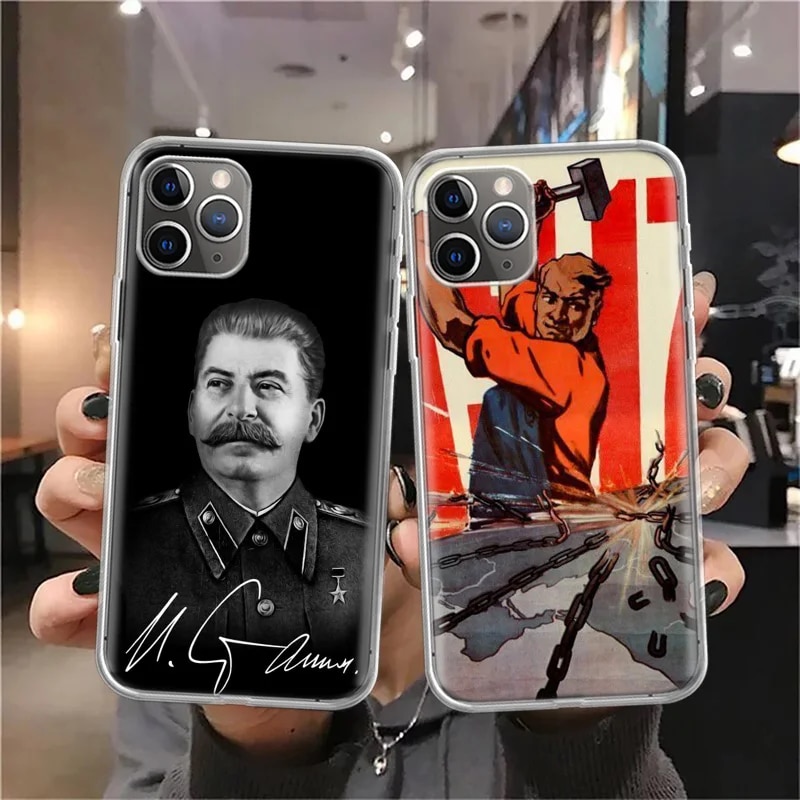 Russian Stalin Ussr Communism Silicon Call Phone Case For Apple iPhone 11 13 14 Pro Max 15 Ultra 12 Mini 7 Plus X XR XS SE Cover. 