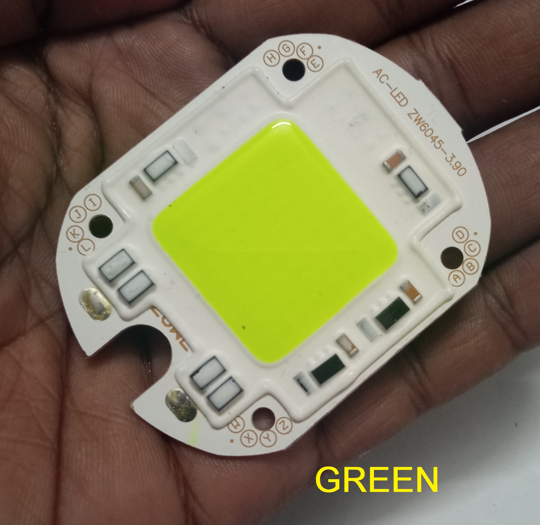 GREEN Color ZW6045 50W Direct AC 220V 50W Size 60x45mm COB SMD LED Light Chip Green COB LED Light 220V COB LED Light 50W COB Light COB LED Chip 220V COB LED Chip 50W Light Bulbs. 