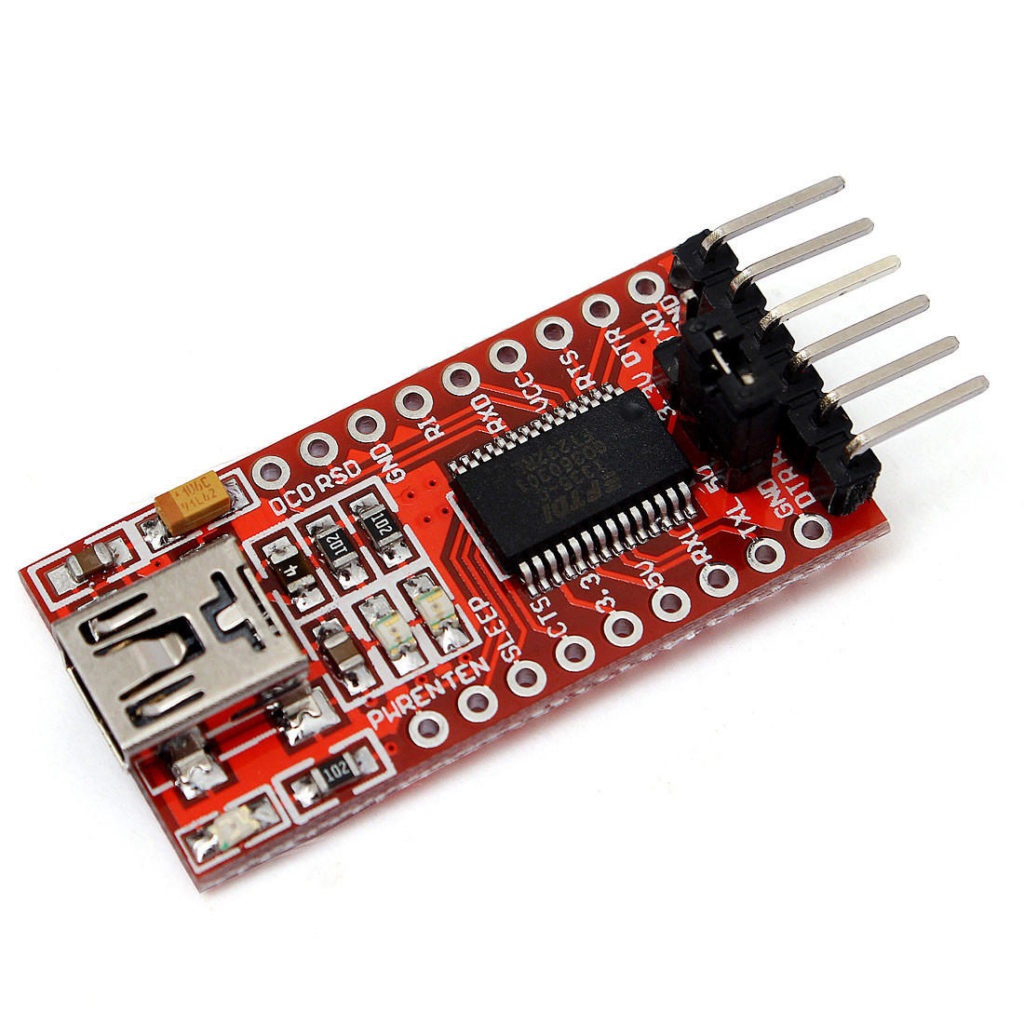 RED PCB FTDI TTL Module FT232RL Serial Converter FTDI USB To TTL Converter Adapters 5V 3.3V USB To Serial Converter FT232 FTDI Module 6 Pin Leads Header. 