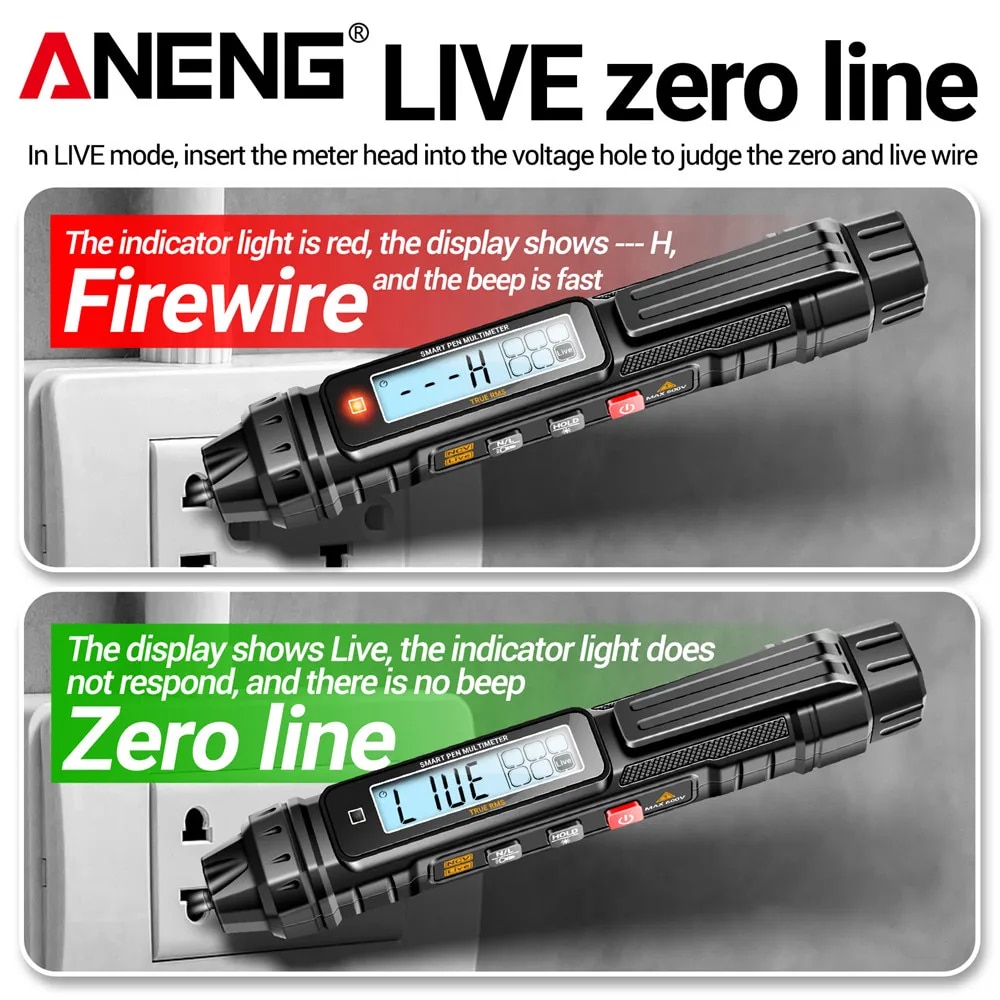 ANENG A3005 Digital Multimeter Pen Type 4000 Counts Professional Meter Non-Contact Auto AC/DC Voltage Ohm Diode Tester For Tool. 