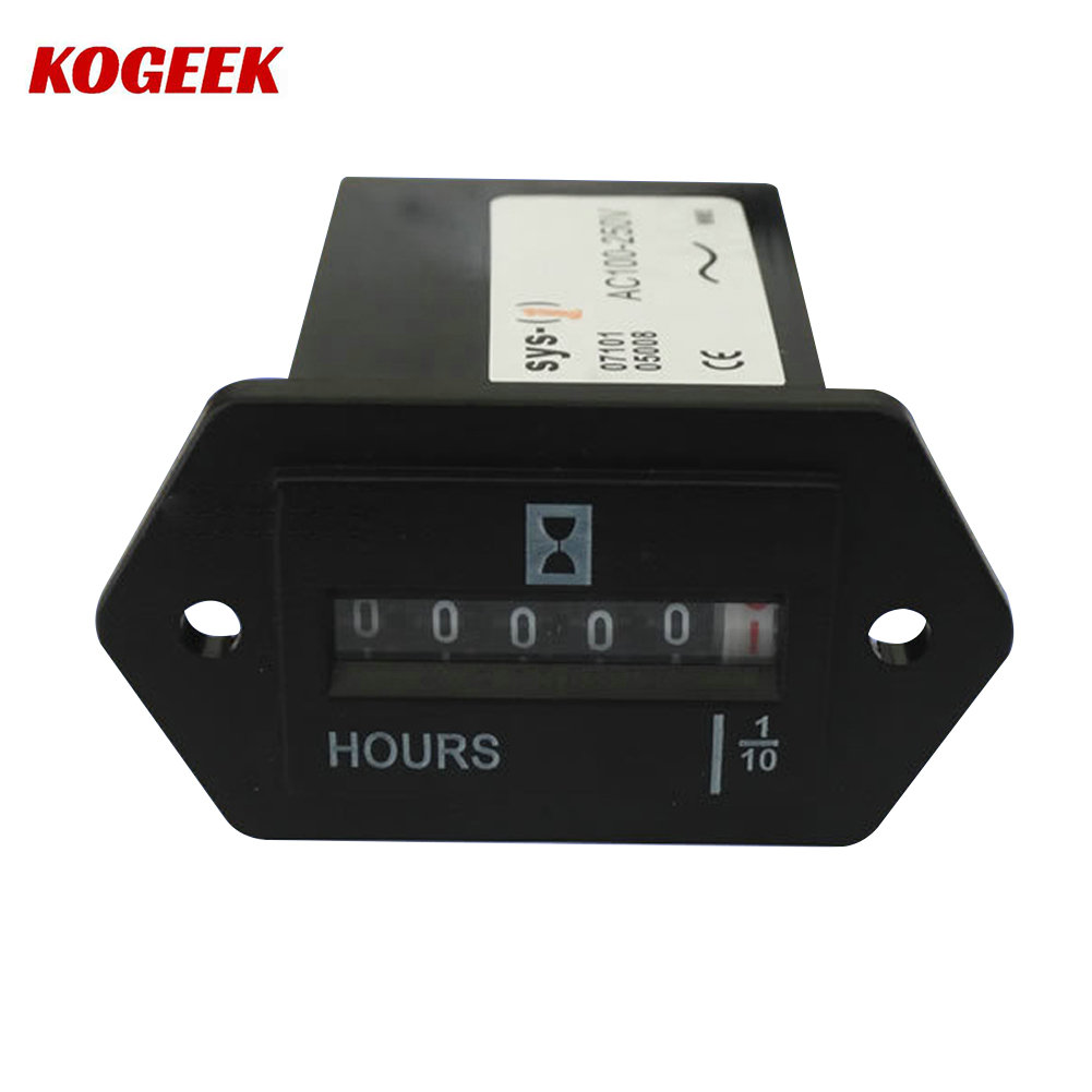 KOGEEK SYS-1 Hour Meter Digital Industrial Sealed Timer Counter Mechanical Hours Counter. 