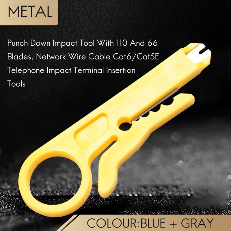 Punch Down Impact Tool With 110 And 66 Blades, Network Wire