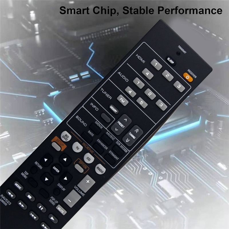 1 PCS RAV523 ZJ66520 Replace Remote Control Replacement Parts for Yamaha Cinema Amplifier Receiver RX-V571 HTR-3065 RX-V377BL YHT-1810. 