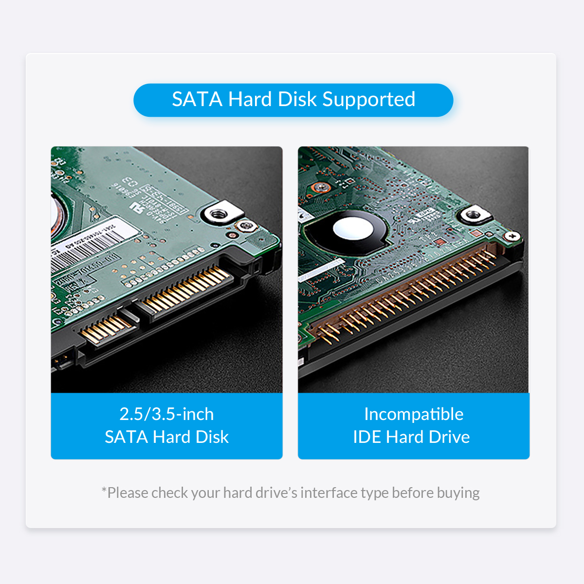 ORICO 6829C3-C And 6819-C3 2.5"/3.5" SATA HDD/SSD Dual-bay Dock with Offline Clone Function Support UASP 12V3A Power Adapter for HDD/SSD.. 