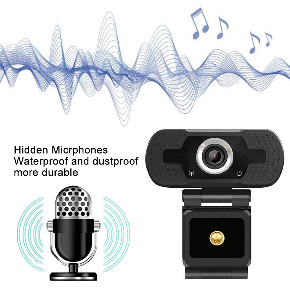 Webcam Full HD 1080P Webcam For Online Teaching Video Calling Recording Web Cam Computer PC Laptop Camera. 