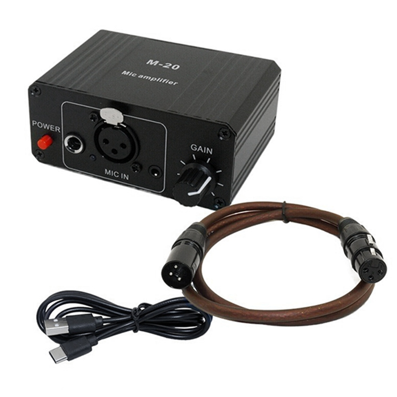 Dynamic Microphone Condenser Mic Amplifier M-20 Audio D. 