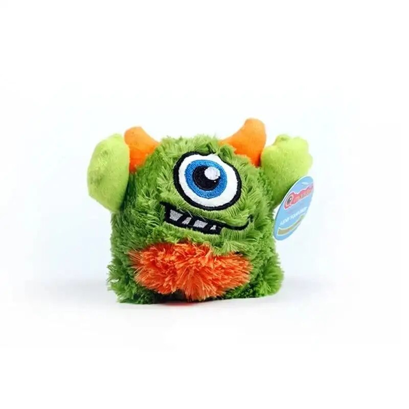 Active Moving Pet Plush Toy Interactive Dog Toy Monster Active Ball Squeaky Moving Ball for Small Medium Dogs to Chase Self Play. 