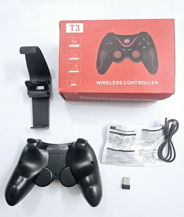 T3 Bluetooth Wireless Game Controller With Holder. 