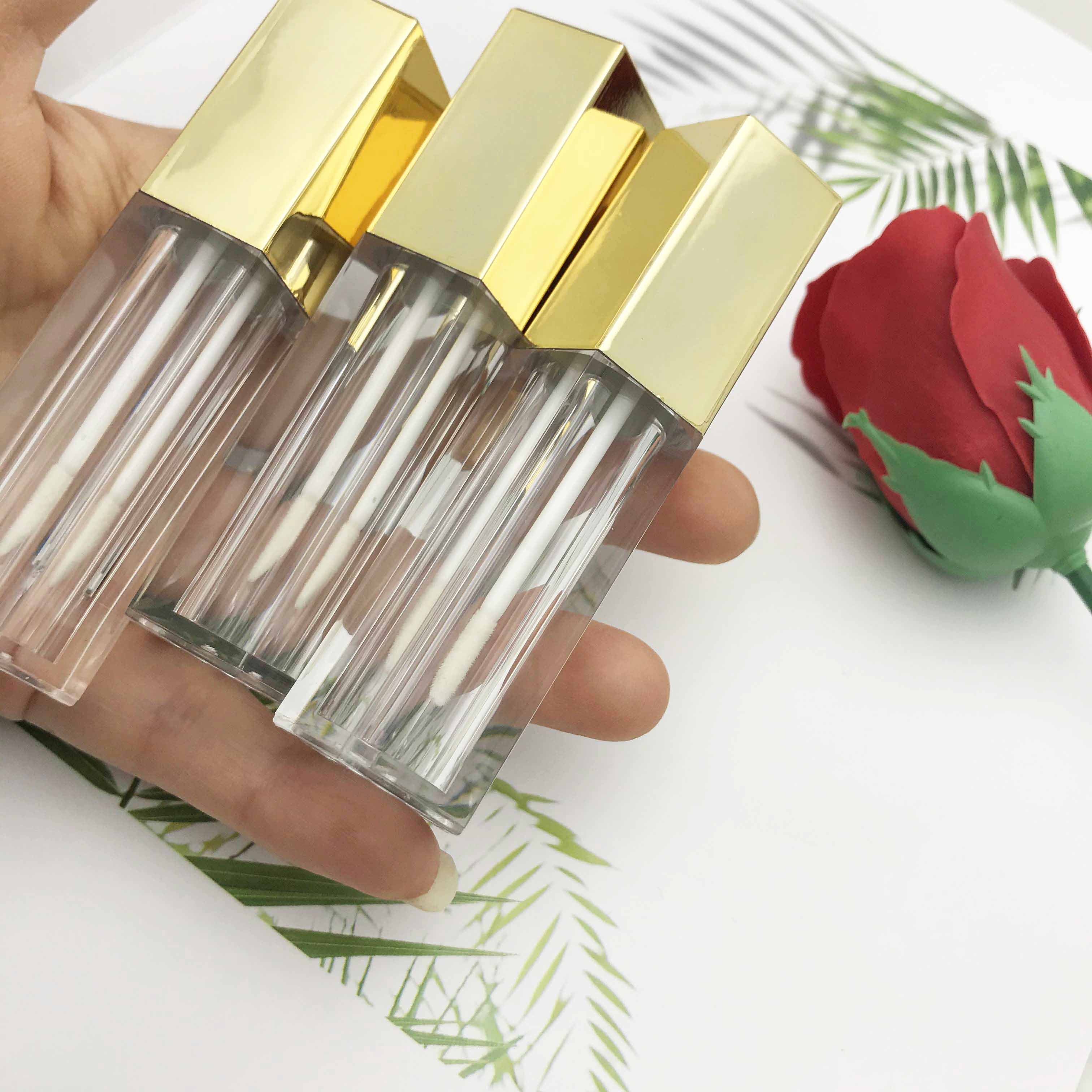 5/10/30/50pcs 5ml Empty Lip gloss Tubes Eyeliner Containers Gold cap,Mascara Refillable Bottles Lipgloss Cosmetic packing. 