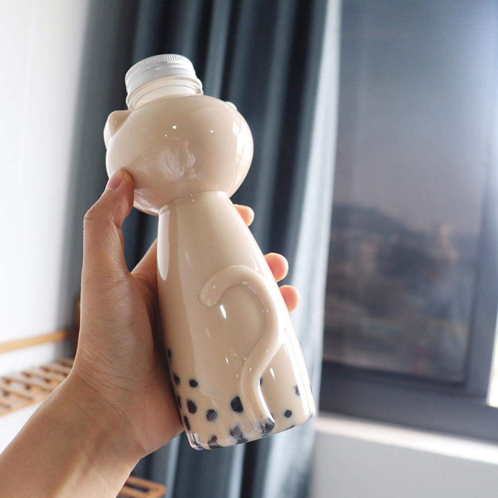 Water Bottle Kawaii Drinking Cup Transparent Juice Bottle Portable Beverage Bottle Milk Tea Coffee Bottle. 