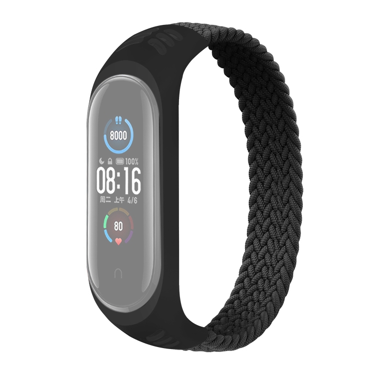 For Xiaomi Mi Band 6 / 5 / 4 / 3 Universal Nylon Elasticity Weave Replacement Strap Watchband, Size:S 150mm. 