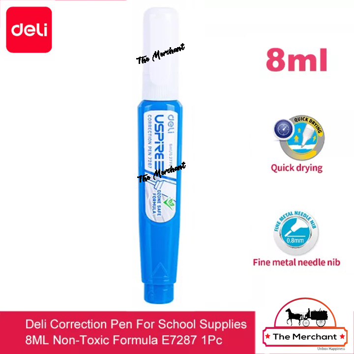 Deli 7287 USPIRE Correction Pen - Quick Drying - 8ml - 1pc. 