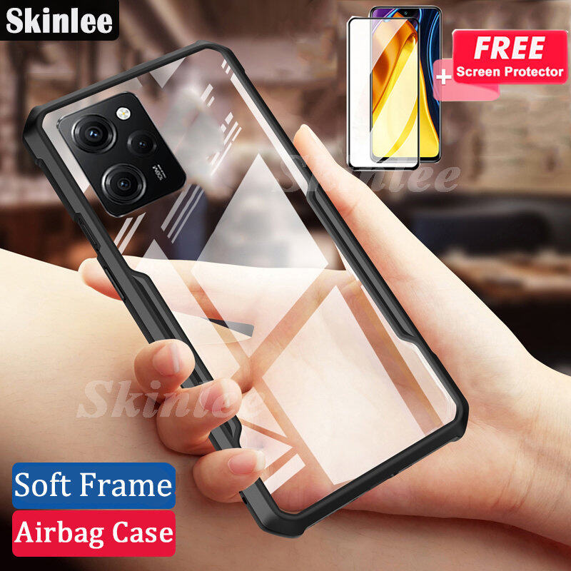 【 Free Tempered Glass 】 Phone Case Mi Poco X5 Pro Back Cover Transparent Phone Case Full Protection Phone Soft Armor for Mi Xiaomi Poco X5 Cover Cases + Tempered Glass Screen Protector Film