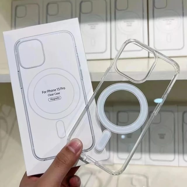 MagSafe Frame Case for iPhone 11 to 15 Pro Max -Clear. 
