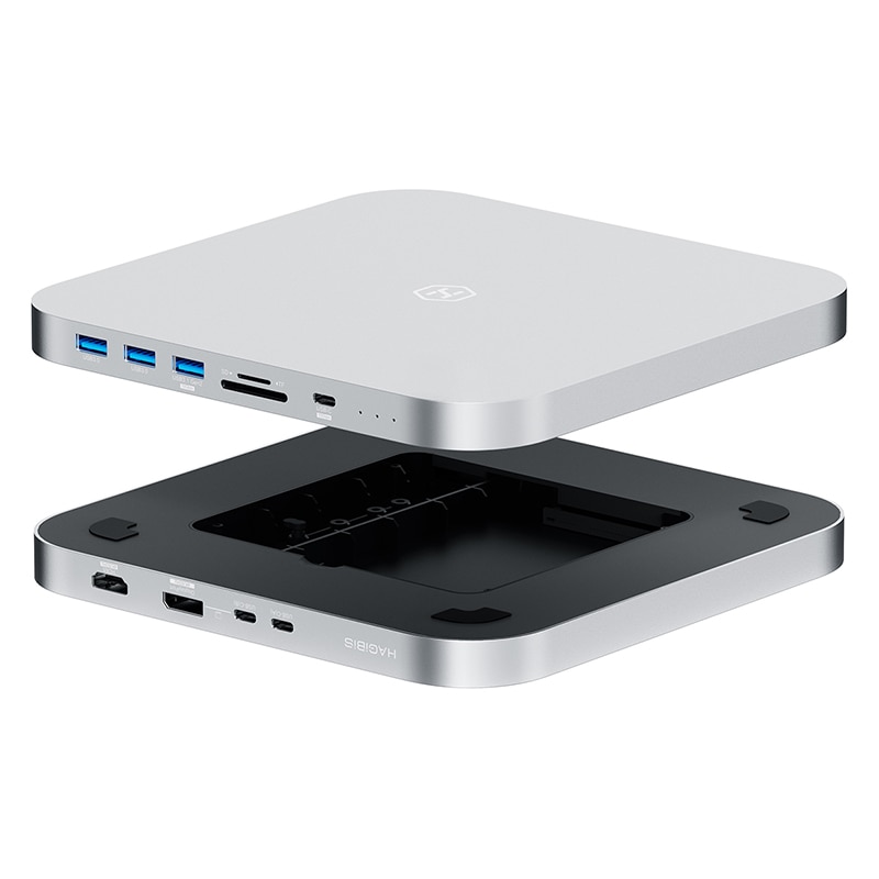 Hagibis USB C Hub with Hard Drive Enclosure Type C Docking Station 2.5 SATA NVME M.2 SSD Case 4K DP USB3.0 M1 M2 for Mac Mini. 