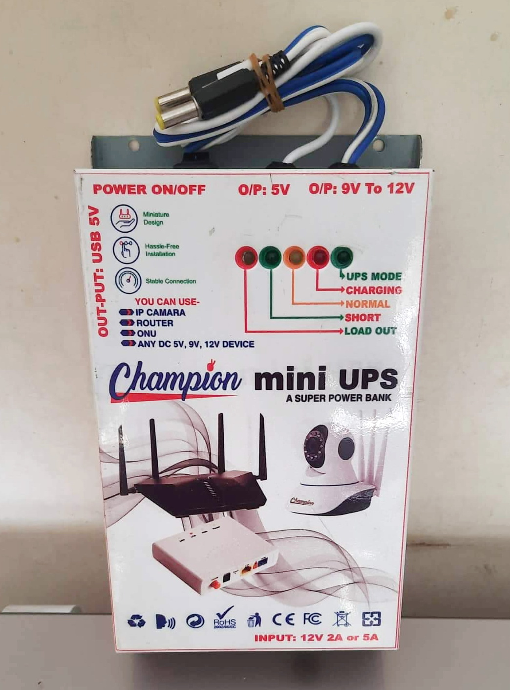 Router Backup UPS 12v/9V/6V/5V 13500mah Powerfull Lithium ion Battery With Charger For Wifi Router, Onu,Access Control And 7 Hours Backup. 