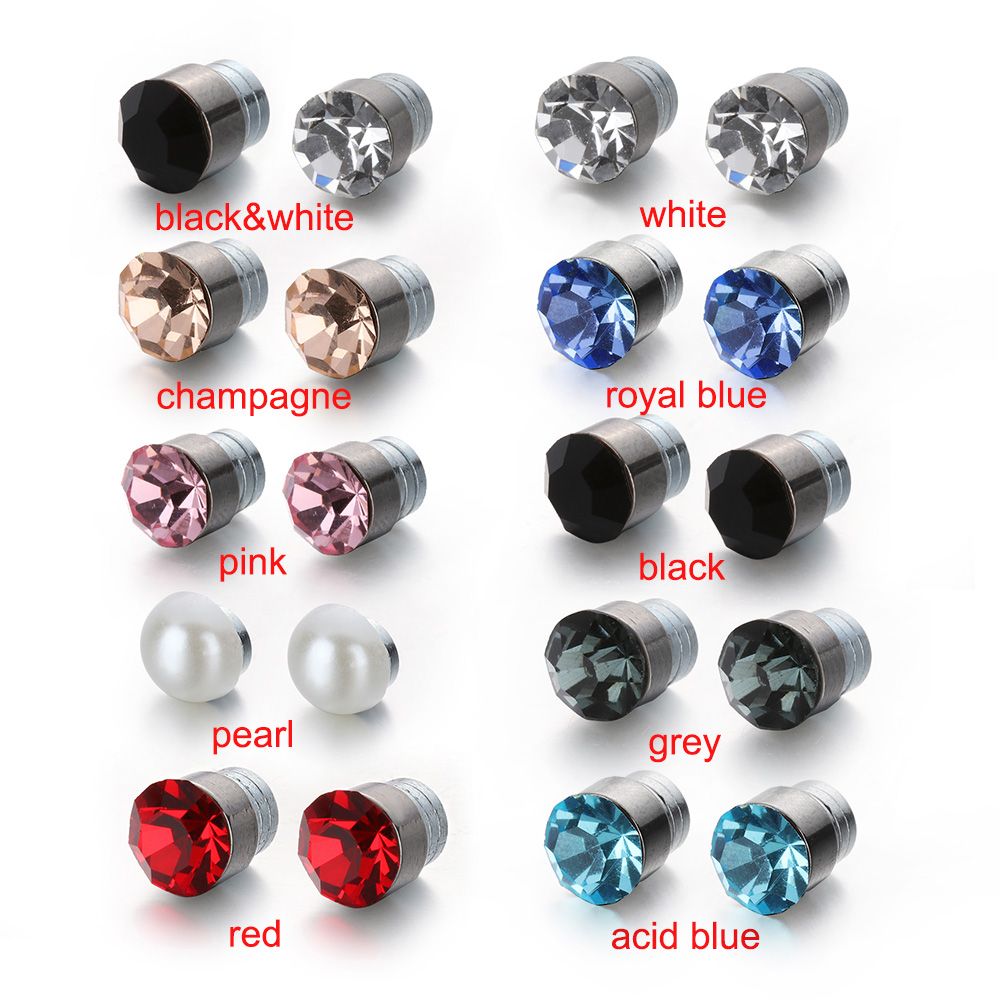 1 Pair Slimming Patch Loss Weight Lazy Paste Crystal Ear Studs Stimulating Acupoints Magnetic Earrings for Women. 