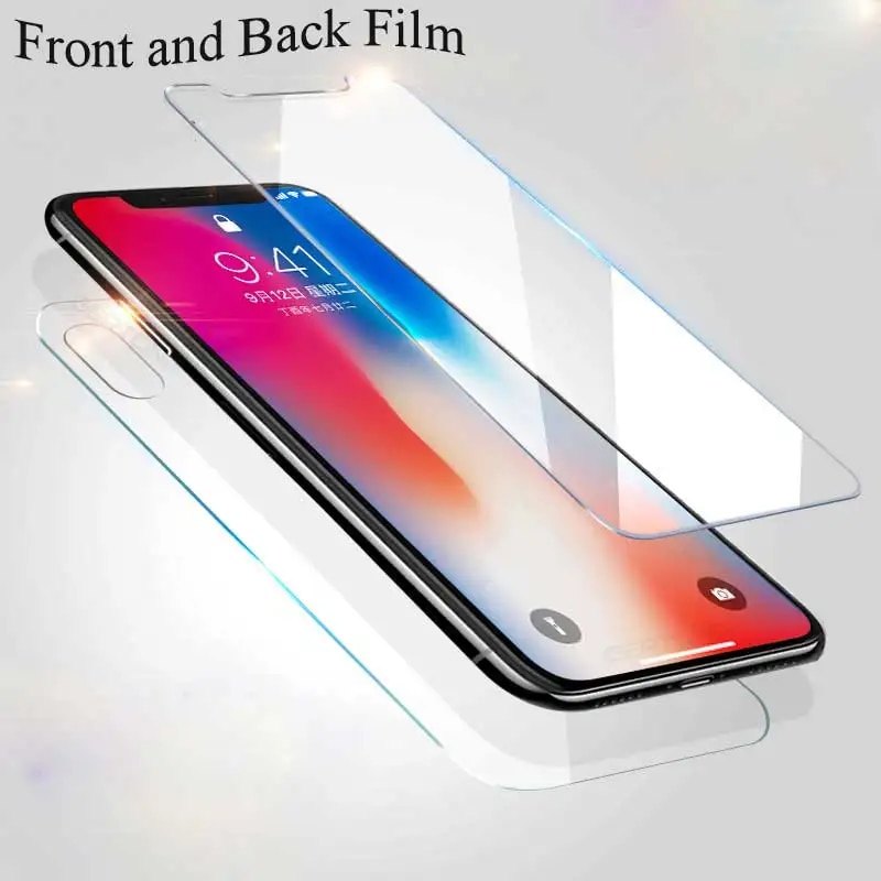 Transparent Back Film Tempered Glass For iPhone 13 12 Pro max mini 11 Pro XS MAX X 8 7 Plus XR Screen Protector Protective glass. 